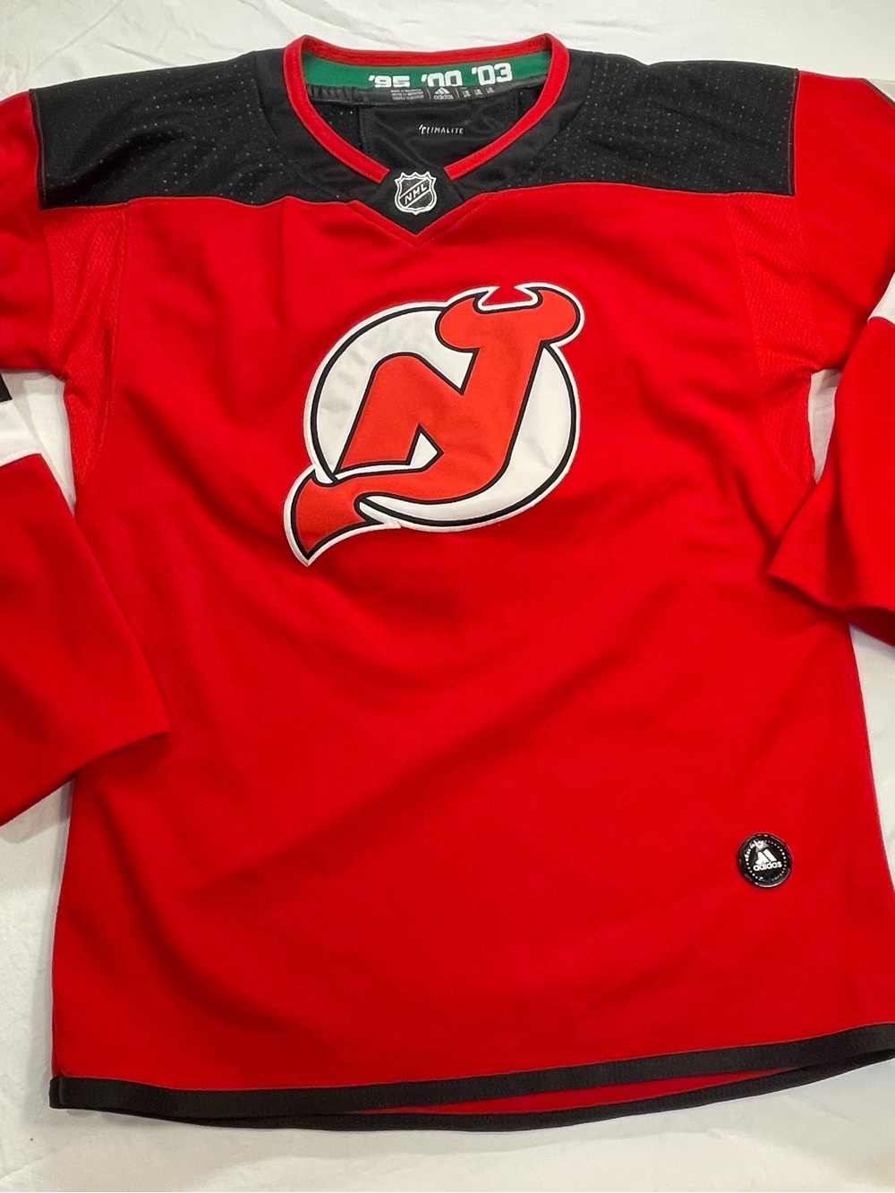 New Jersey Devils #4 STEVENS NHL Hockey Jersey - Red & Black